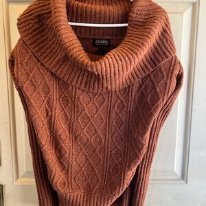 Shyanne Women's Rust Cowl Neck Sweater